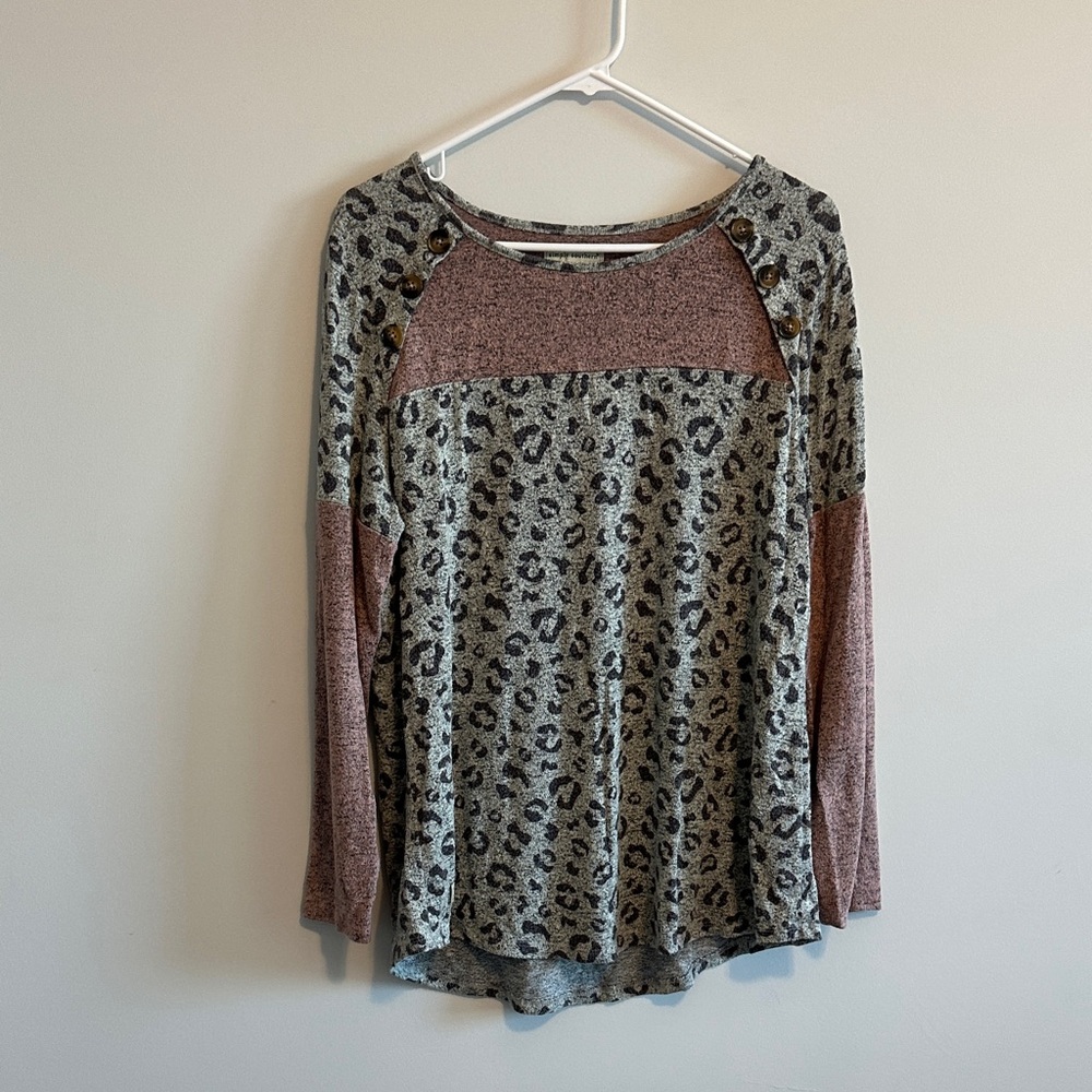 Simply Southern Leopard Long Sleeve Top